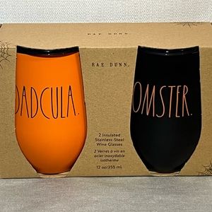 2 Rae Dunn Insulated Tumbler / Halloween / Matte Black  / Stainless Steel